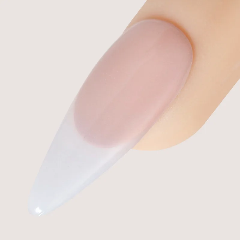 Core Natural Acrylic Nail Powder, Clear Milky White, 45g manufacturer shade swatch for Core Natural