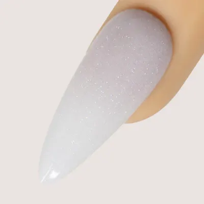Core Sparkle White Acrylic Nail Powder, Soft White With a Glitter Sparkle, 45g by Young Nails