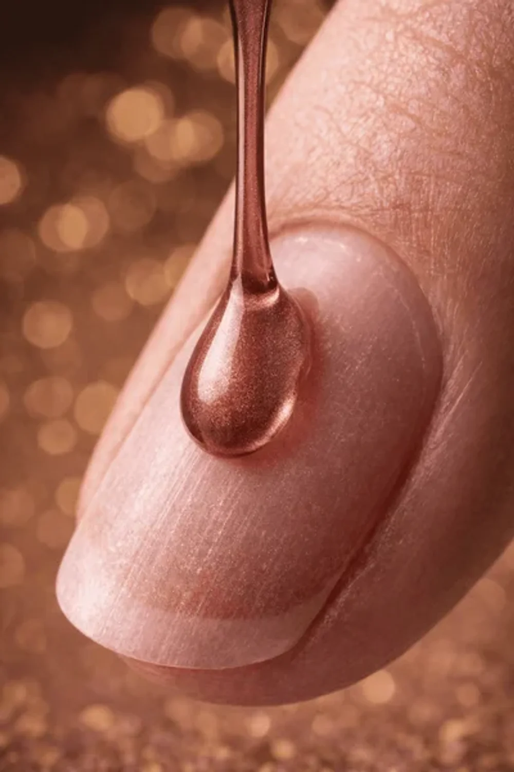 Antique Copper nail color look