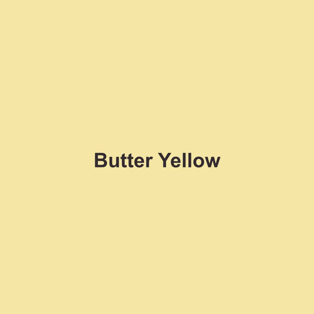 #F5E6A4 solid color swatch labeled Butter Yellow