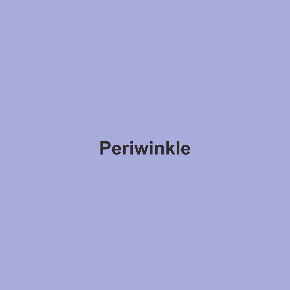 #A7ACD9 solid color swatch labeled Periwinkle