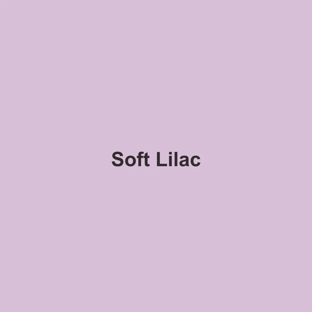 #D8BFD8 solid color swatch labeled Soft Lilac