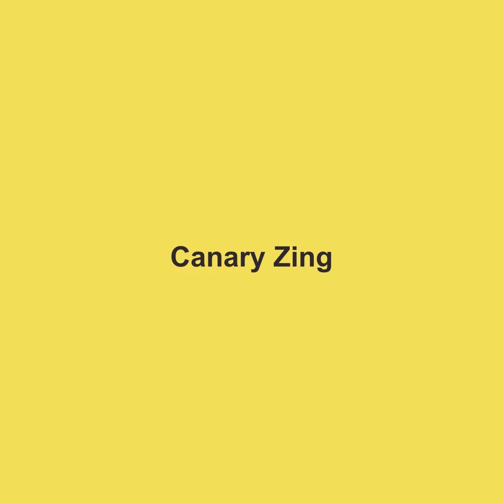 #F4DE59 solid color swatch labeled Canary Zing