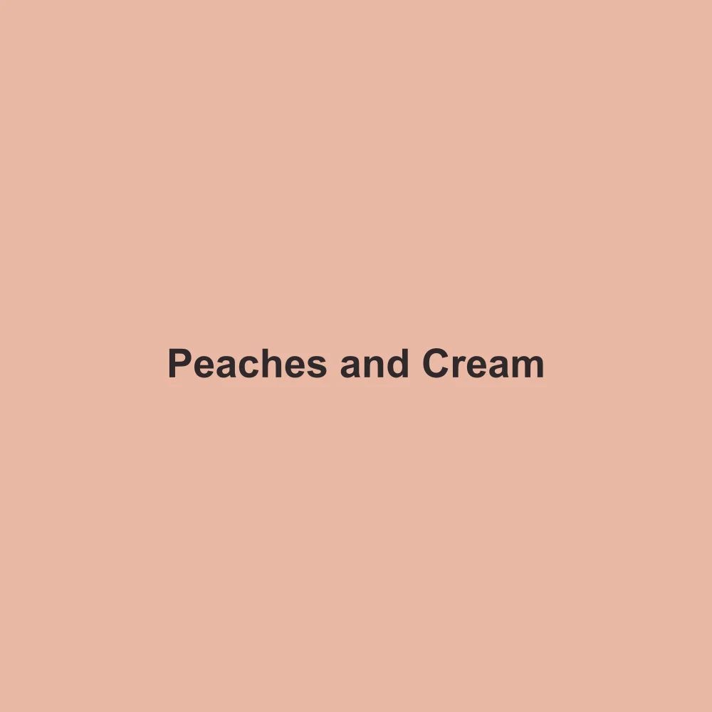#E9B9A5 solid color swatch labeled Peaches and Cream