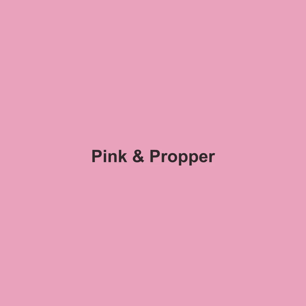 #E9A2BD solid color swatch labeled Pink & Propper
