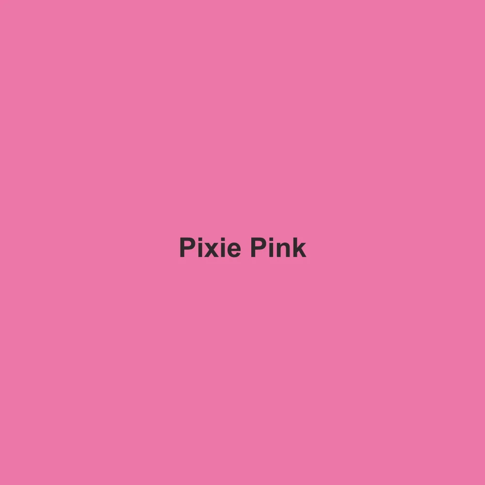 #ED77A8 solid color swatch labeled Pixie Pink
