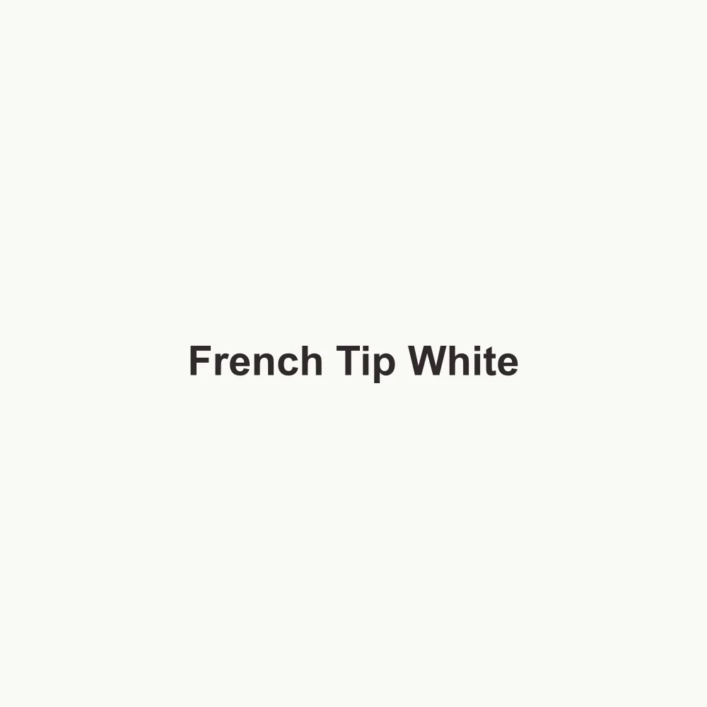 #FAFAF6 solid color swatch labeled French Tip White