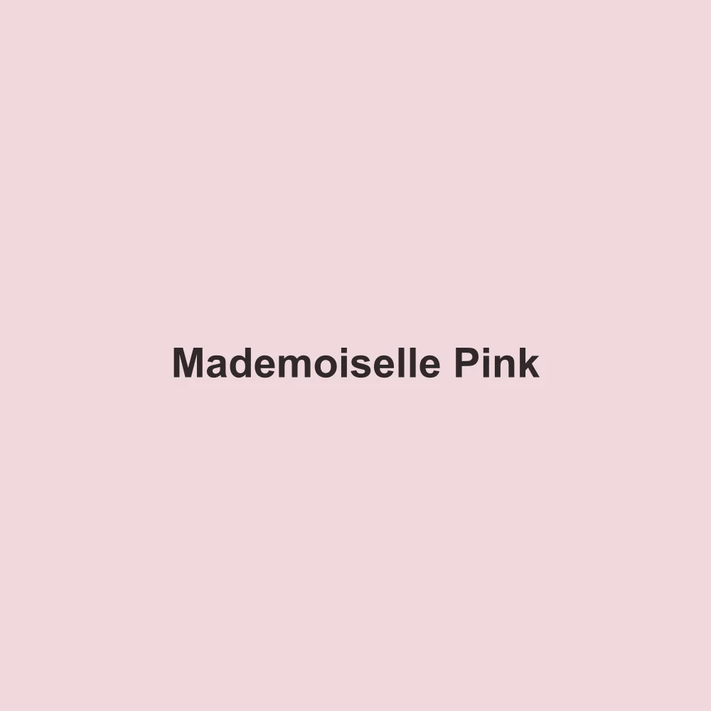 #F0D7DB solid color swatch labeled Mademoiselle Pink