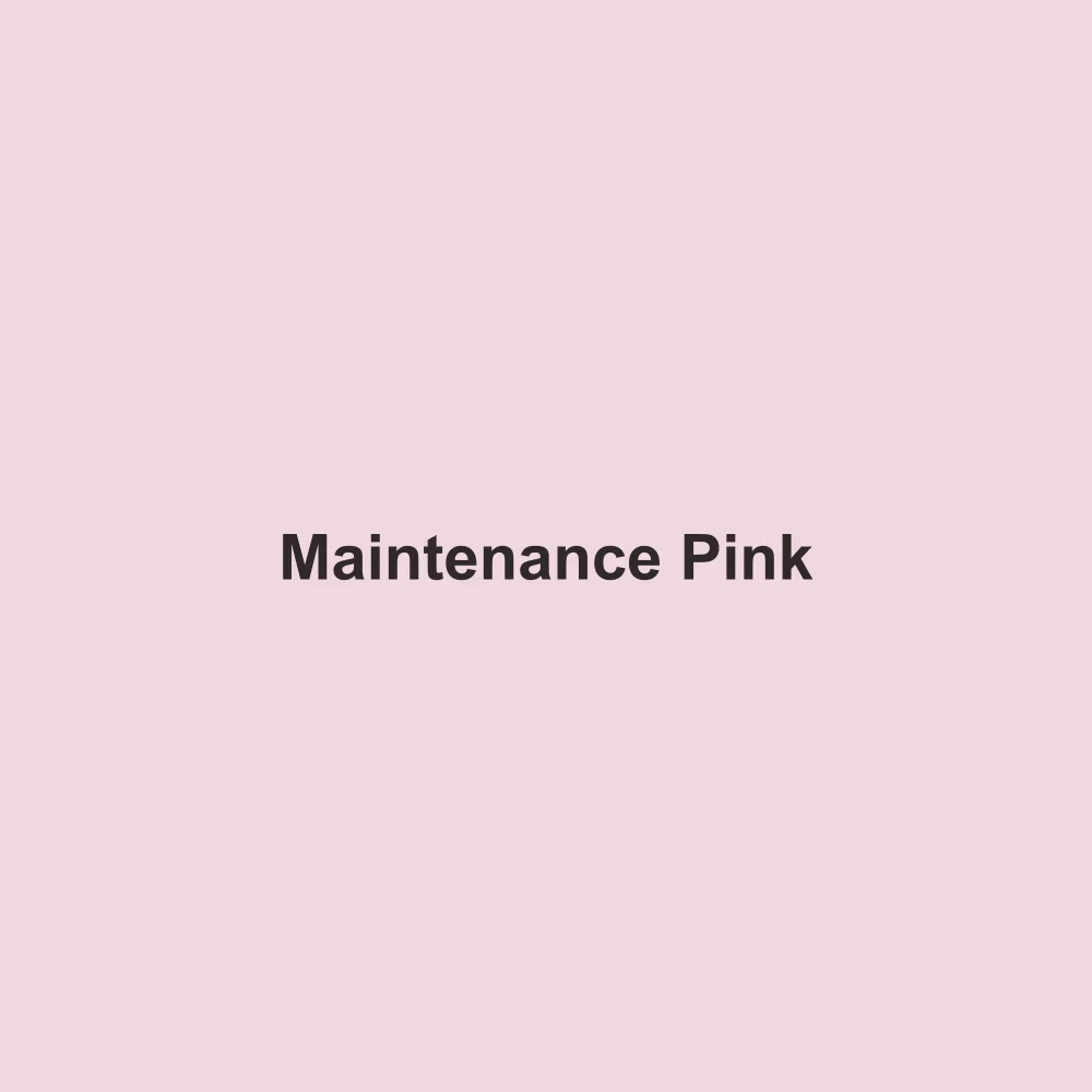 #F0D8DD solid color swatch labeled Maintenance Pink