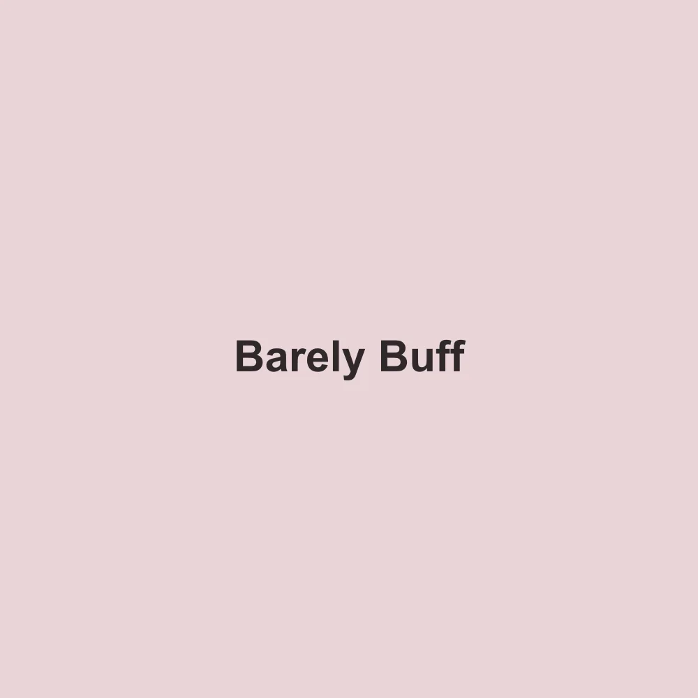 #E9D4D7 solid color swatch labeled Barely Buff