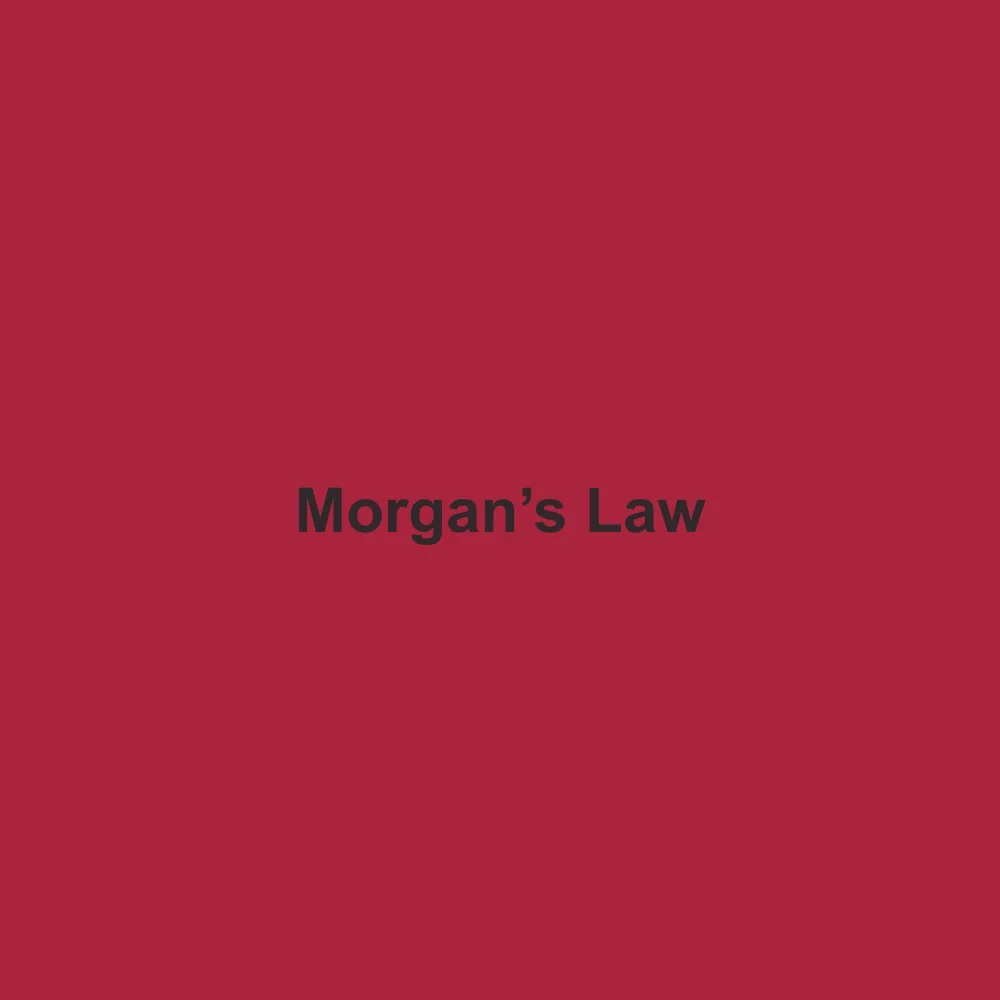 #A9253C solid color swatch labeled Morgan’s Law