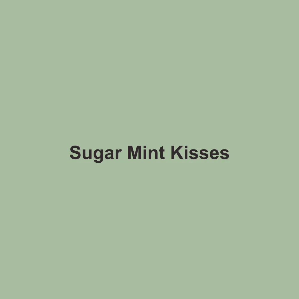 #A9BDA0 solid color swatch labeled Sugar Mint Kisses