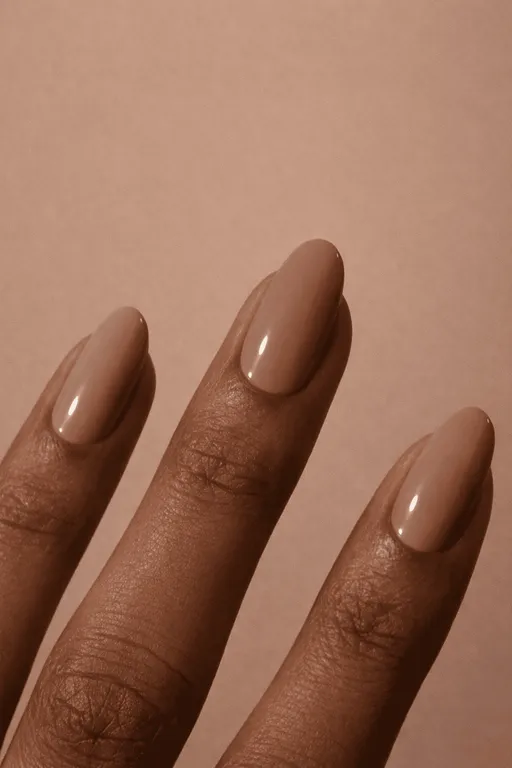 Cozy and creamy dark espresso brown macchiato nails