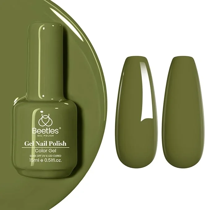 Beetles Olive Green Gel Nail Polish