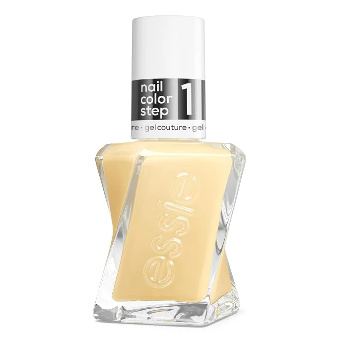 essie Gel Couture, Atelier at the Bay product photo illustrating Butter Yellow nail color